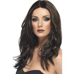 Smiffys Superstar Wig Dark Brown