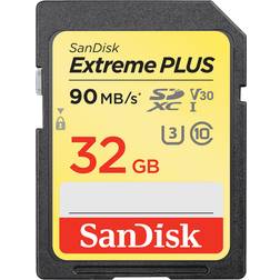 SanDisk Scheda di Memoria Extreme Plus SDHC Capacità 32 GB Classe 10 UHS-I Velocità 90 MB s