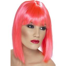 Smiffys Glam Wig Neon Pink