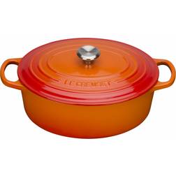 Le Creuset Volcanic Signature Cast Iron Oval med lock 4.1 L