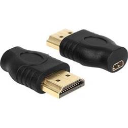DeLock HDMI A - HDMI Micro D HIgh Speed with Ethernet Adapter M-F