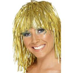 Smiffys Cyber Tinsel Wig Gold