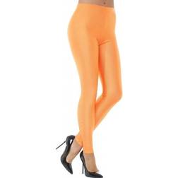 Smiffys 80's Disco Spandex Leggings Neon Orange