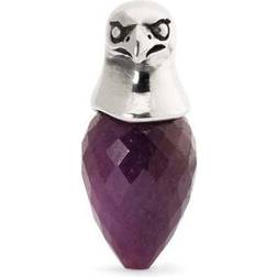 Rosendahl Falcon Bead Charm - Silver/Red