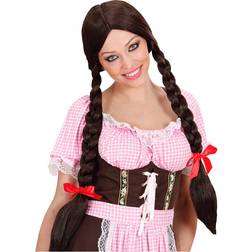 Widmann Gretel Wig Long Plaits Brown