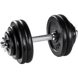 tectake Single Cast Iron Dumbbell 30kg