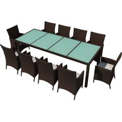 vidaXL 42569 Matgrupp, 1 Bord inkl. 10 Stolar