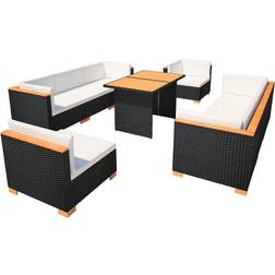 vidaXL 42753 Outdoor Lounge Set, 1 Table incl. 2 Chairs & 2 Sofas