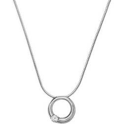 Skagen Elin Circle Necklace - Silver/Transparent