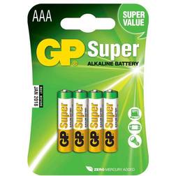 GP Batteries AAA Super Alkaline Compatible 4-pack