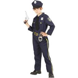 Widmann 76556 Costume de policier pour enfant chemise, cravate, pantalon et casquette