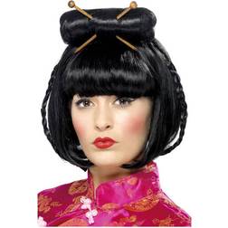 Smiffys Geisha Svart Peruk