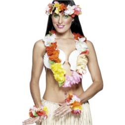 Smiffys Hawaiian Set Deluxe Multi-Coloured