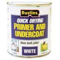 Rustins Quick Dry Primer & Undercoat Wood Paint White 0.5L