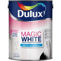 Dulux Magic White Matt Wall Paint, Ceiling Paint Brilliant White 5L