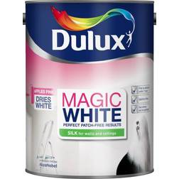 Dulux Magic White Silk Wall Paint Pure Brilliant White 5L