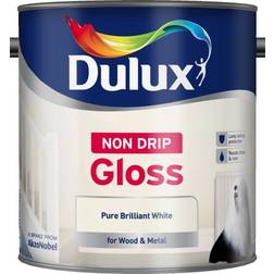 Dulux Non Drip Gloss Metal Paint, Wood Paint White 2.5L