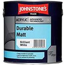 Johnstone's Trade Acrylic Durable Matt Ceiling Paint, Wall Paint Brilliant White 2.5L