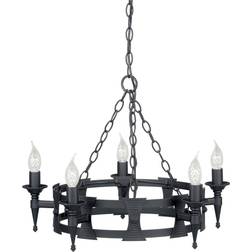 Elstead Lighting Saxon 5Lt Pendant Lamp 60cm