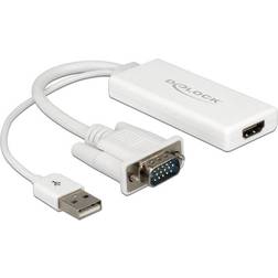 DeLock VGA/USB A 2.0 - HDMI Adapter 0.2m