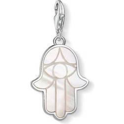 Thomas Sabo Charm Club Hand of Fatima Charm - Silver/Mother of Pearl