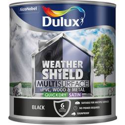 Dulux Weathershield Multisurface Metal Paint, Wood Paint Black 2.5L