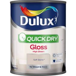 Dulux Quick Dry Gloss Metal Paint, Wood Paint Soft Stone 0.75L