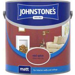 Johnstones Matt Ceiling Paint, Wall Paint Red 2.5L