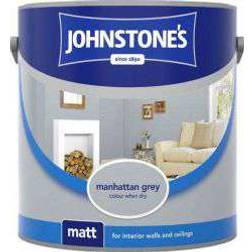 Johnstones Matt Ceiling Paint, Wall Paint Manhattan Grey 2.5L