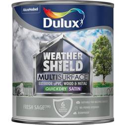 Dulux Weathershield Multisurface Metal Paint, Wood Paint Fresh Sage 0.75L