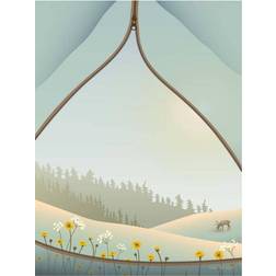 Vissevasse Tent with a View Plakat 15x21cm