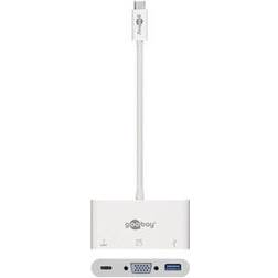 Goobay USB C - USB C/VGA/USB A Adapter M-F 0.2m