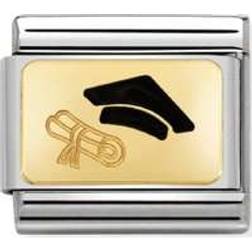 Nomination Composable Classic Graduation Cap Link Charm - Silver/Gold/Black