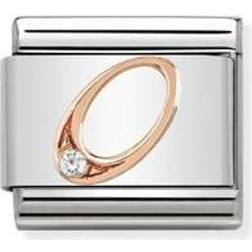 Nomination Composable Classic Link Number 0 Charm - Silver/Rose Gold/White
