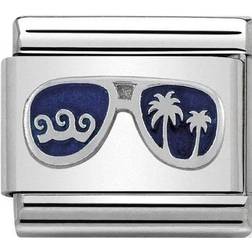 Nomination Composable Classic Miami Sunglasses Link Charm - Silver/Blue