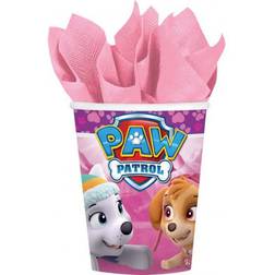 Amscan Paper Cup Paw Patrol USA Pink 8-pack