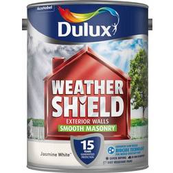 Dulux Weathershield Smooth Masonry Wall Paint Brilliant White,Jasmine White 5L