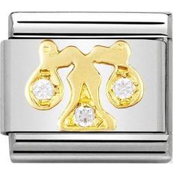 Nomination Composable Classic Link Libra Charm - Silver/Gold/White