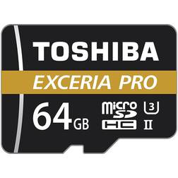 Toshiba Exceria Pro M501 MicroSDHC Class 10 UHS-II U3 270/150MB/s 64GB +Adapter