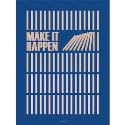 Vissevasse Make It Happen Blue Plakat 50x70cm