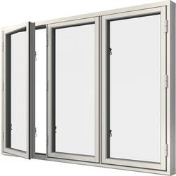 Elitfönster Retro Aluminium Sidohängt fönster 3-glasfönster 178x58cm