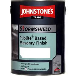 Johnstone's Trade Stormshield Pliolite Based Masonry Finish Cement Paint Brilliant White 5L