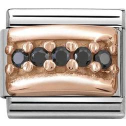 Nomination Classic Charm - Silver/Rose Gold/Black