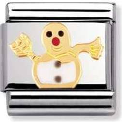 Nomination Composable Classic Link Snowman Charm - Gold/Silver/Black/Red/White