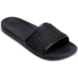 Crocs Sloane Embellished Slides - Black/Black