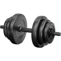 tectake Single Filled Plastic Dumbbell 10kg