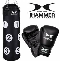 Hammer Set de boxeo Finnlo de saco guantes Black