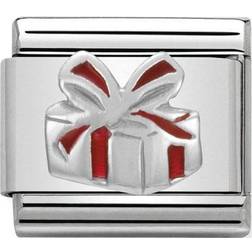 Nomination Composable Classic Link Present Charm - Silver/Red