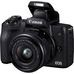 Canon EOS M50 Negro TWIN KIT EF-M 15-45mm F3.5-6.3 IS STM Negro EF-M 55-200mm F4.5-6.3 IS STM Negro