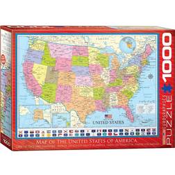 Eurographics Map of the United States of America 1000 Pieces